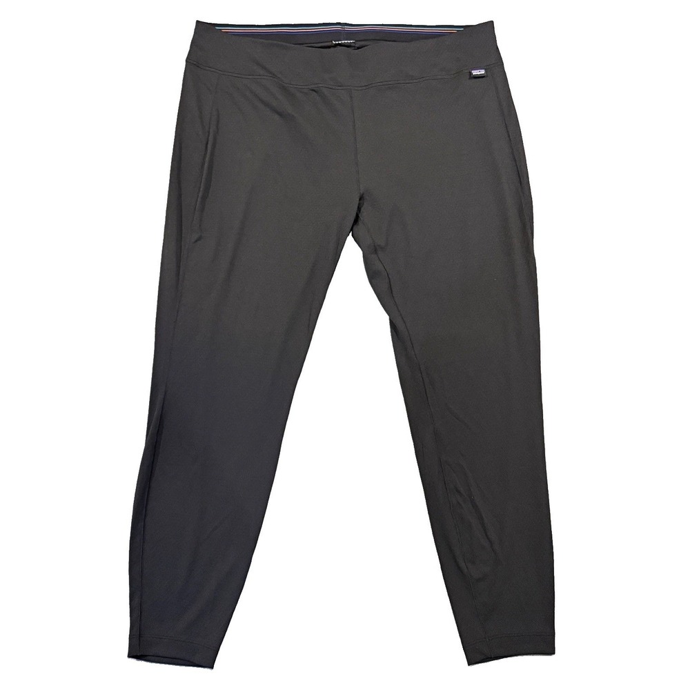 Patagonia Women XXL Capilene Midweight Baselayer Pants Leggings Black 44492